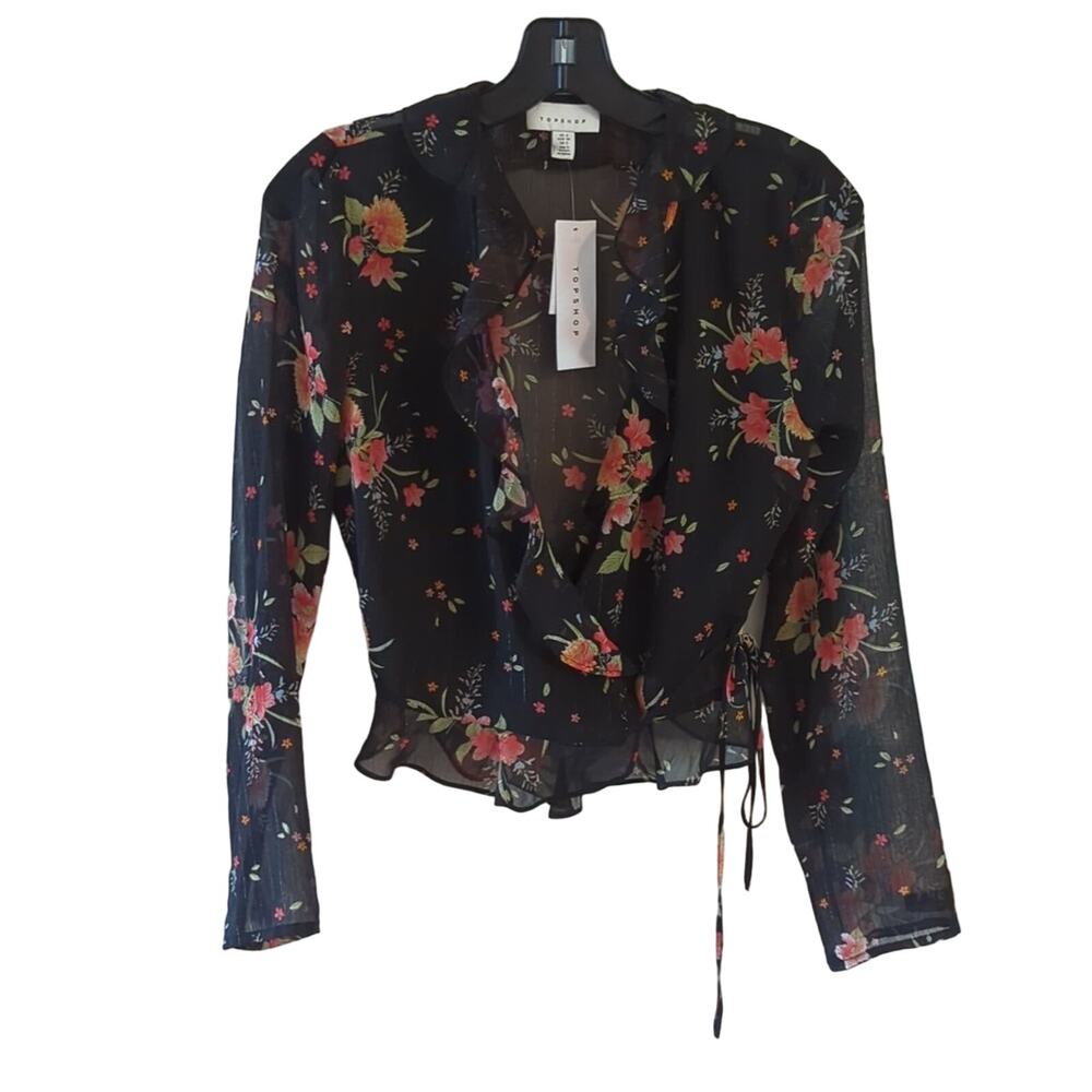 NWT Topshop Wrap Top